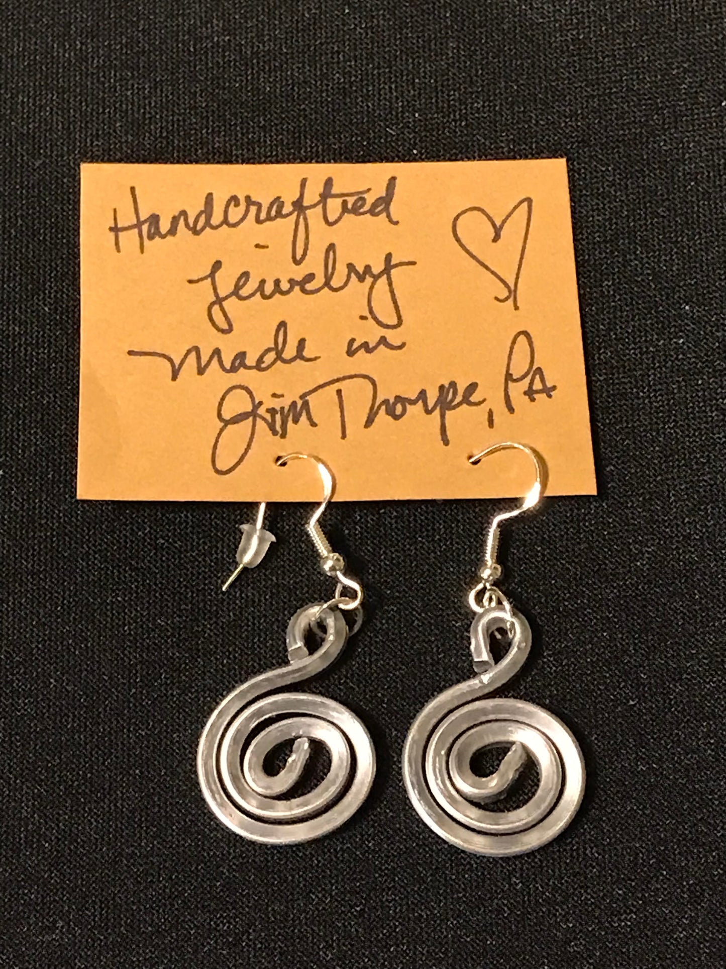 Aluminum Earrings - Small Spiral