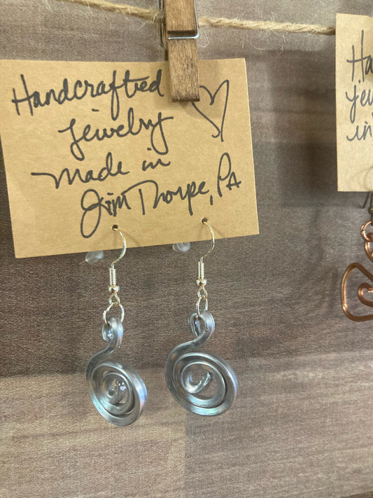 Aluminum Earrings - Small Spiral