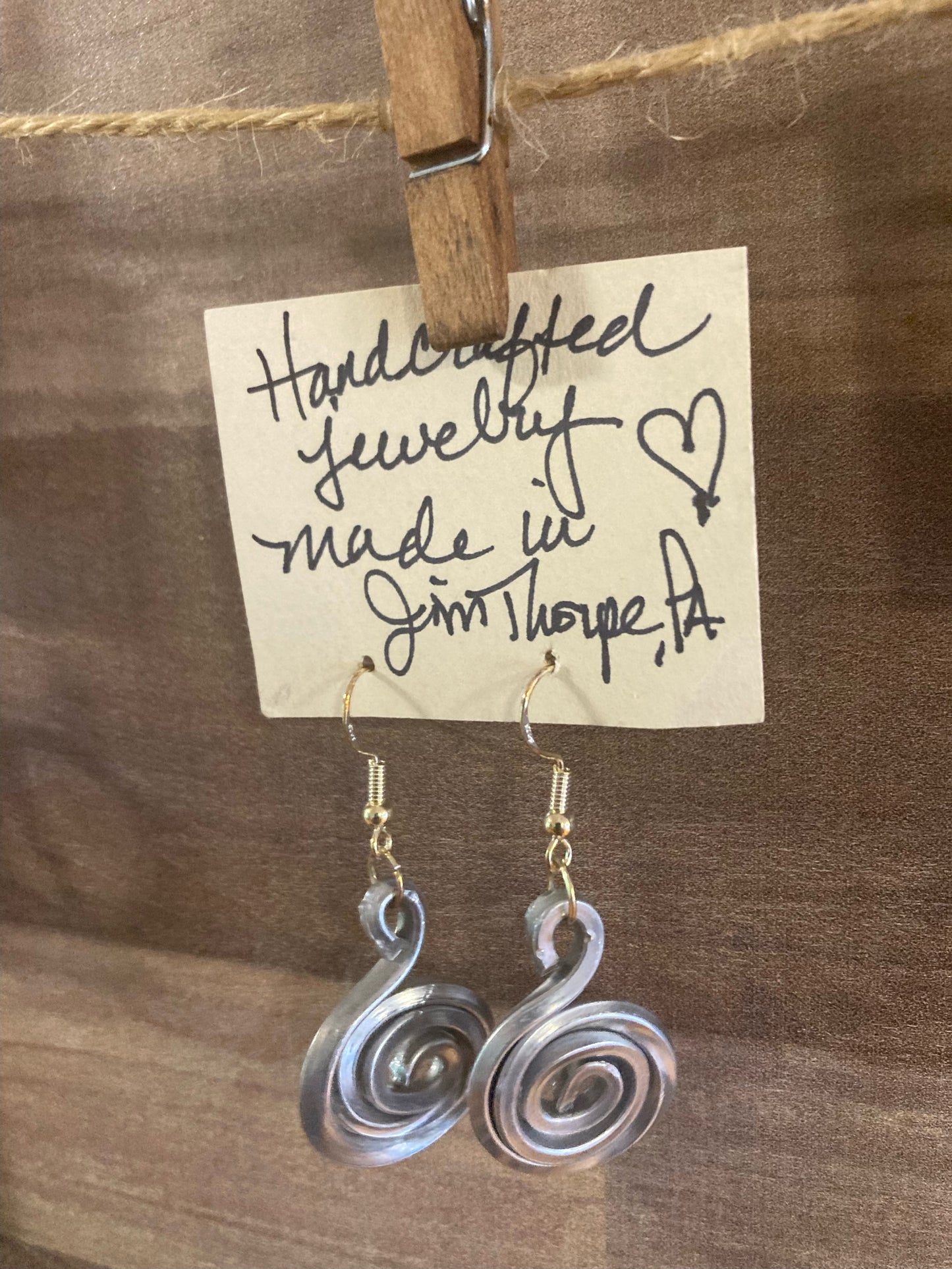 Aluminum Earrings - Small Spiral