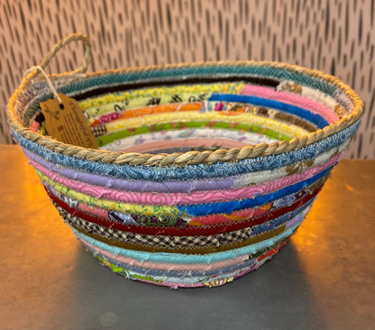 Custom Handcrafted Rope Basket - Spring Time