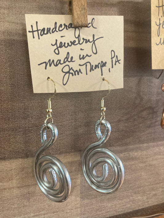 Aluminum Earrings - Small Spiral